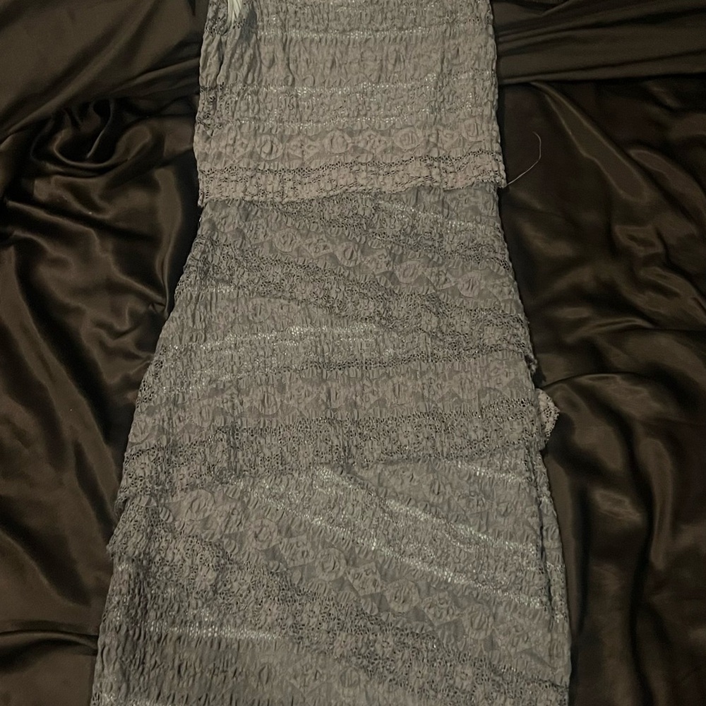 Bailey44 grey green bodycon dressy lace dress midi xs